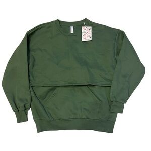 Latched Mama Forest Green Nursing Sweatshirt